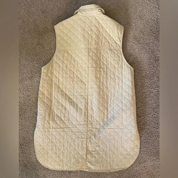 Fun & Stylish H&M Long Khaki Vest, 4 Pockets, Snaps, XL Oversized - Picture 3 of 7